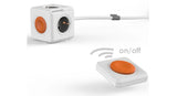 PowerCube Remote Extended<br/><b>Fernbedienung ohne Batterien</b><br/>4-fach Steckdose mit Schalter und Fernbedienung