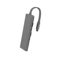 allocacoc DockingHUB, multifunktionales USB-C Dock Hub, für Mac, PC, iOS und Android, Grau