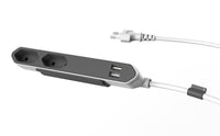PowerBar DuoUSB<br/>2-polige Euro-8 Steckdosenleiste<br/>mit 2 x USB