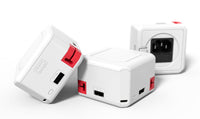 PowerUSB, USB Hub und Ladestation mit 4x USB, 230V Schuko + DE TravelPlug