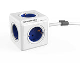PowerCube Extended 1,5m<br/>5-fach Steckdose und Verteiler (Grau, Blau, Rot, Grün)