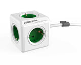 PowerCube Extended 1,5m<br/>5-fach Steckdose und Verteiler (Grau, Blau, Rot, Grün)