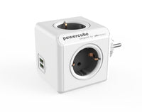 PowerCube Original Duo USB<br/>Reiseadapter & 4-fach Steckdose<br/>mit 2 x USB (Grau, Blau, Rot, Grün)