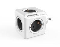 PowerCube Original<br/>Reiseadapter & 5-fach Steckdose<br/>(Grau, Blau, Rot, Grün)