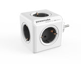 PowerCube Original<br/>Reiseadapter & 5-fach Steckdose<br/>(Grau, Blau, Rot, Grün)