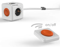 PowerCube Remote Extended<br/>4-fach Steckdose mit Schalter und Fernbedienung (Schwarz oder Weiß)